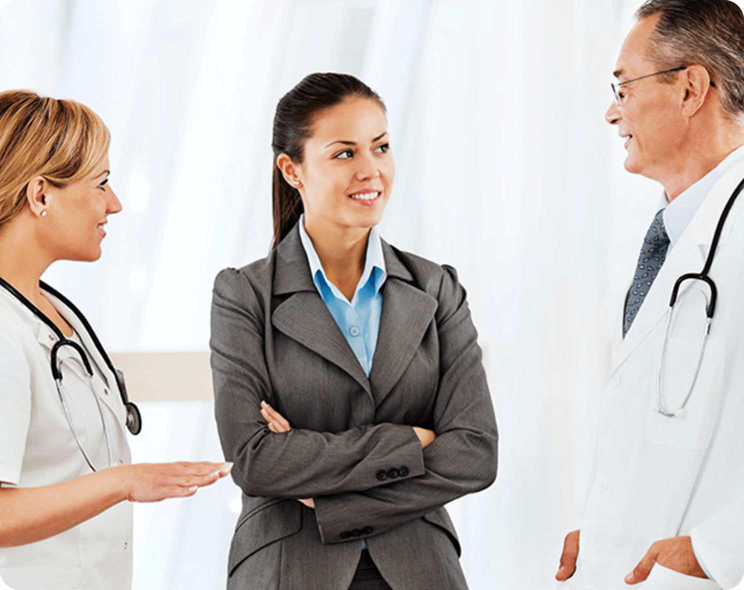 Medical and business professionals