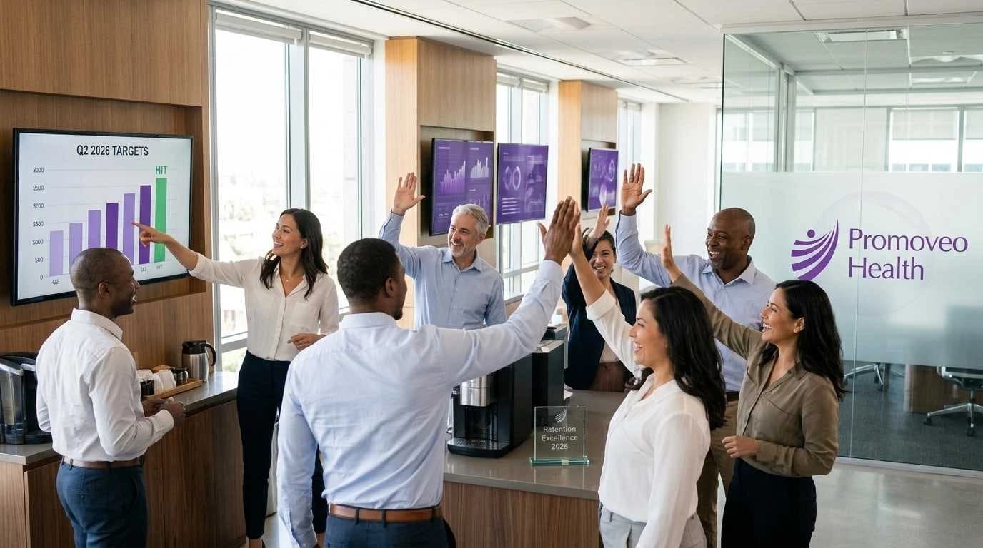 Promoveo Health sales team celebration